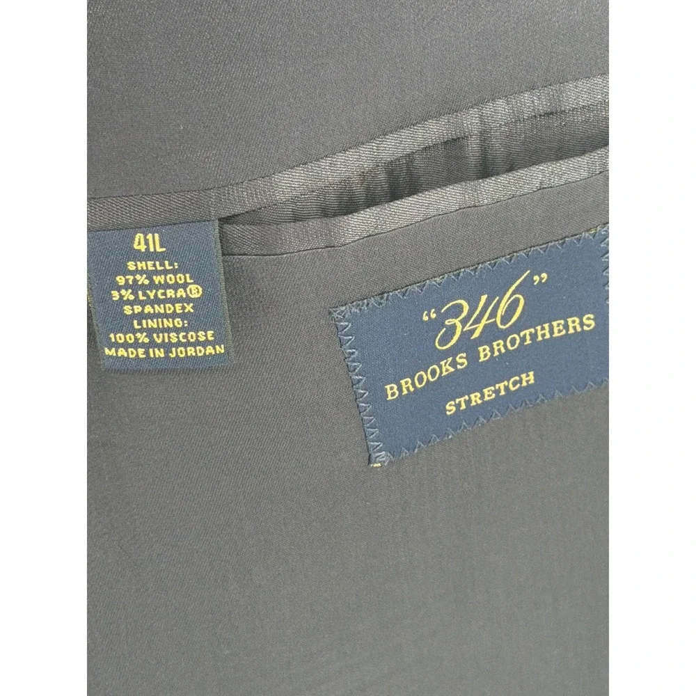 346 Brooks Brothers Gray Pinstripe Blazer Stretch Sports Coat 41L Wool Blend 793
